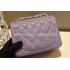 Chanel  Flap Handbag Snakeskin Mini Purple