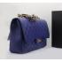 Chanel 36076 Blue Lambskin 2way