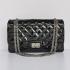 Chanel 2.55 Reissue Flap 30227 Black Enamel Cross Body Bag HM09879