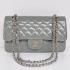 Chanel  Flap bags 1112 Grey Enamel Cross Body Bag Replica