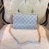 Chanel Shoulder Bag Genuine Leather Embroidery White Handbag