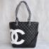 Quality Chanel Cambon bags 25168 Black Cross Body Bag Ladies