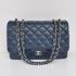 Replica Quality Chanel  Flap bags 28600 Blue Lambskin Cross Body Bag