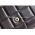 Chanel Check Pattern Black Calfskin Purse Wallet Replica