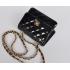 Replica Chanel  Flap bags 1118 Black Enamel Cross Body Bag