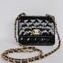 Replica Chanel  Flap bags 1118 Black Enamel Cross Body Bag