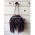 Chanel Lambskin Handbag Shoulder Bag Tassels Black