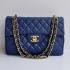 Chanel  Flap bags 46558 Blue Medium Ladies Handbag Replica