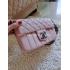 Chanel Shoulder Bag Pink Handbag Leather Replica