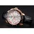 Replica Chopard Mille Miglia GTS White Dial Gold Case Black Leather Bracelet 1454000