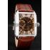 Emporio Armani Meccanico Brown Leather Strap Open Dial 98255