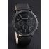 Emporio Armani  Chronograph Black Dial Black Leather Bracelet  622340 Replica