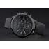 Emporio Armani  Chronograph Black Dial Black Leather Bracelet  622340 Replica