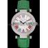 Franck Muller Double Mistery Ronde White Dial Stainless Steel Case Green Leather Strap