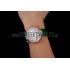 Franck Muller Double Mistery Ronde White Dial Stainless Steel Case Green Leather Strap