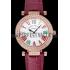 Franck Muller Double Mistery Ronde White Dial Rose Gold Case Plum Leather Strap