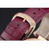 Franck Muller Double Mistery Ronde White Dial Rose Gold Case Plum Leather Strap