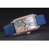 Replica Franck Muller Long Island  White Dial Diamonds Case Blue Leather Band  622376