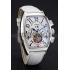 Franck Muller Casablanca White Croco Leather Strap White Dial 80281