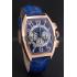 Franck Muller Casablanca Blue Croco Leather Strap Blue Dial 80278