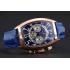 Franck Muller Casablanca Blue Croco Leather Strap Blue Dial 80278