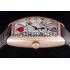 Franck Muller Heart Diamond Gold Bezel Grey Leather Band  621591