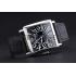 Replica Franck Muller Master Square Black Dial Silver Case Black Leather Band  622353