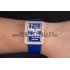 Franck Muller Infinity Diamond Encrusted Rose Gold Bezel Blue Croco Bracelet 80277