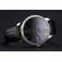 Swiss Girard-Perregaux 1966 Black Dial Silver Diamond Case Black Leather Strap