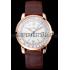 Replica Swiss Girard-Perregaux 1966 Automatic White Dial Gold Case Brown Leather Strap