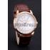 Replica Swiss Girard-Perregaux 1966 Automatic White Dial Gold Case Brown Leather Strap