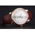 Replica Swiss Girard-Perregaux 1966 Automatic White Dial Gold Case Brown Leather Strap