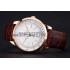 Replica Swiss Girard-Perregaux 1966 Automatic White Dial Gold Case Brown Leather Strap