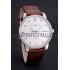 Cheap Swiss Girard-Perregaux 1966 White Dial Silver Diamond Case Brown Leather Strap