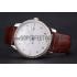 Cheap Swiss Girard-Perregaux 1966 White Dial Silver Diamond Case Brown Leather Strap