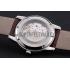 Cheap Swiss Girard-Perregaux 1966 White Dial Silver Diamond Case Brown Leather Strap