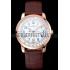 Swiss Girard-Perregaux 1966 Automatic White Dial Gold Case Blue Numerals Brown Leather Strap