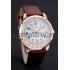 Swiss Girard-Perregaux 1966 Automatic White Dial Gold Case Blue Numerals Brown Leather Strap