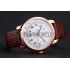 Swiss Girard-Perregaux 1966 Automatic White Dial Gold Case Blue Numerals Brown Leather Strap