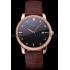 Cheap Swiss Girard-Perregaux 1966 Black Dial Gold Diamond Case Brown Leather Strap