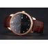 Cheap Swiss Girard-Perregaux 1966 Black Dial Gold Diamond Case Brown Leather Strap