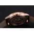 Cheap Swiss Girard-Perregaux 1966 Black Dial Gold Diamond Case Brown Leather Strap