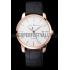 Swiss Girard-Perregaux 1966 White Dial Gold Case Black Leather Strap