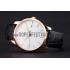 Swiss Girard-Perregaux 1966 White Dial Gold Case Black Leather Strap