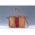 Gucci Rania Web Cognac Leather   Handle Tote