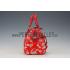 Gucci Boston Arabesque Canvas Shoulder Bag Red