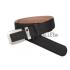 Replica Gucci Black Leather Belt with Square Buckle