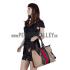 Gucci Rania Web GG Canvas with Brown Leather Trim  Handle Tote