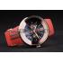 Gucci Red Rubber Band Black Round Dial 2165-307