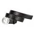 Guccissima Black Leather Belt with Interlocking G Buckle Replica